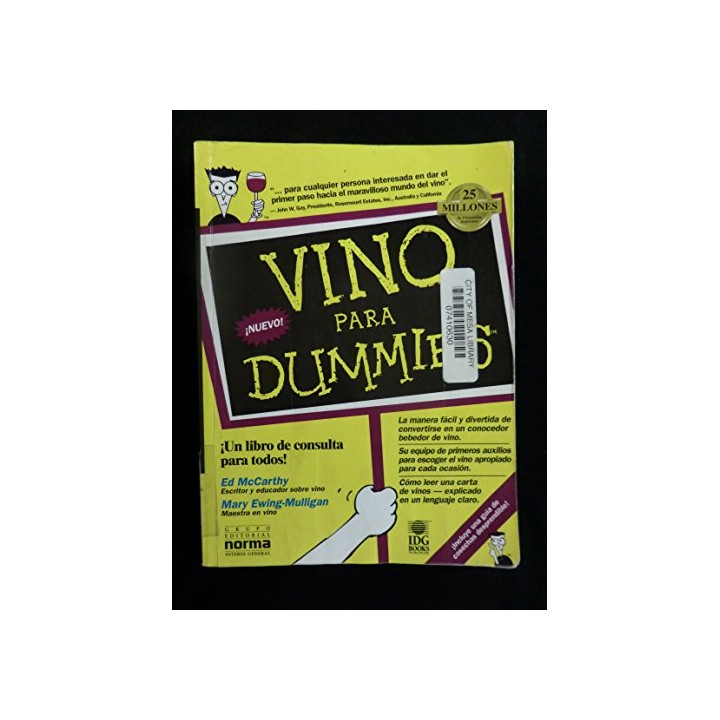 Vino Para Dummies: El libro de consulta para todos