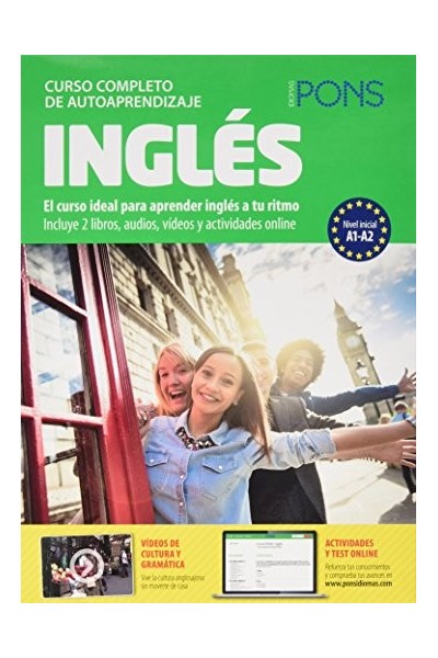 PONS (estuche): Curso completo de autoaprendizaje INGLÉS: Nivel inicial A1-A2 + 4cd (Audio Mp3)+dvd 2014 (DOS LIBROS + 4 CDs y un DVD) COMO NUEVO