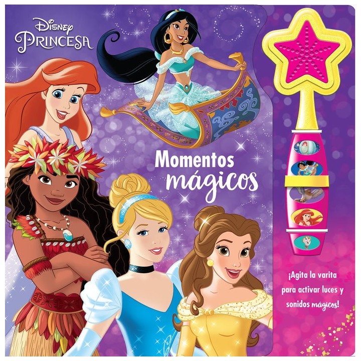 MOMENTOS MAGICOS PRINCESAS DISNEY LIBRO CON VARITA MAGICA