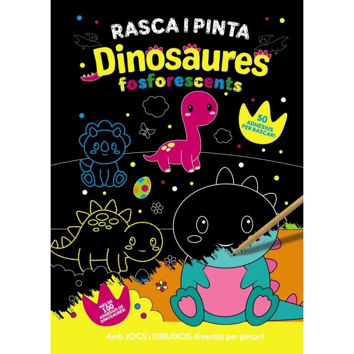 RASCA I PINTA DINOSAURES FOSFORESCENTS