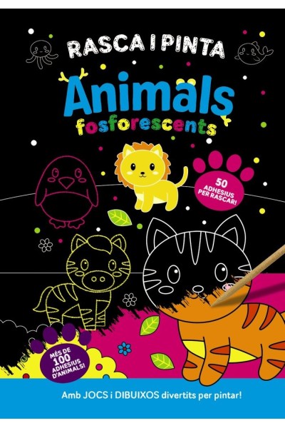 RASCA I PINTA ANIMALS FOSFORESCENTS