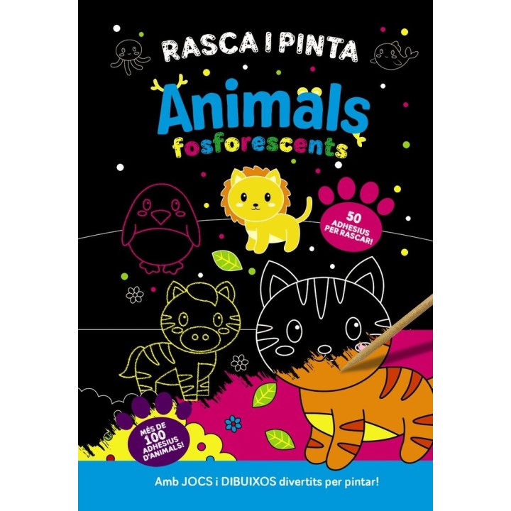 RASCA I PINTA ANIMALS FOSFORESCENTS