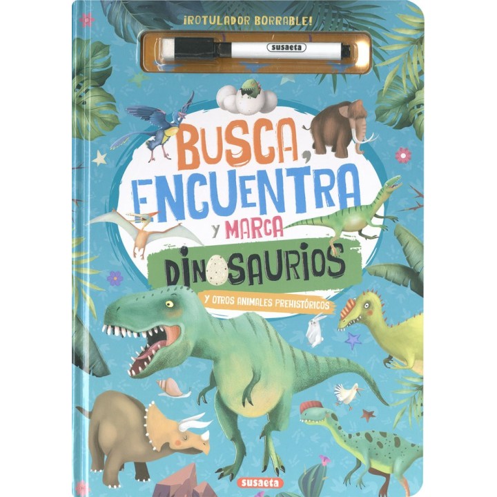 BUSCA ENCUENTRA Y MARCA DINOSAURIOS Y OTROS ANIMALES PREHIS