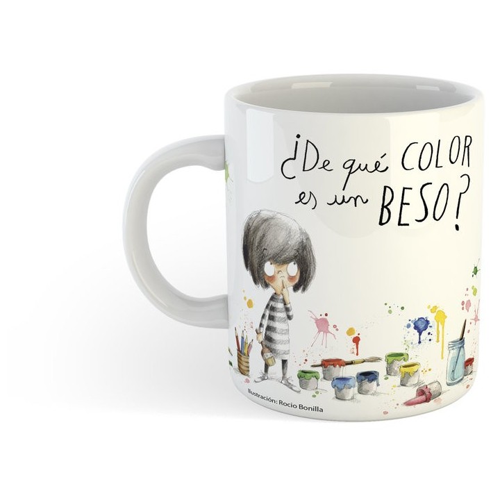 TAZA MINIMONI DE QUE COLOR ES UN BESO