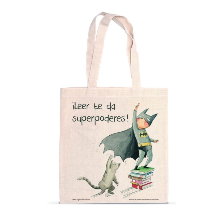 BOLSA TELA LEER TE DA SUPERPODERES 42X38CM