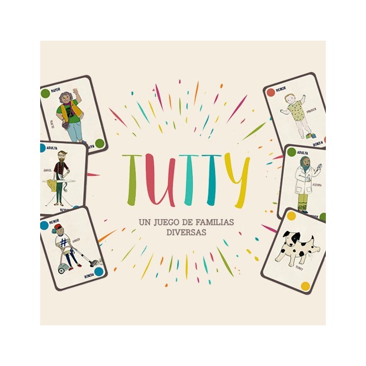 BARAJA TUTTY JUEGO CARTAS FAMILIAS DIVERSAS
