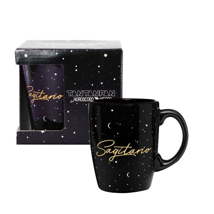 TAZA MUG HOROSCOPO NEGRO SAGITARIO