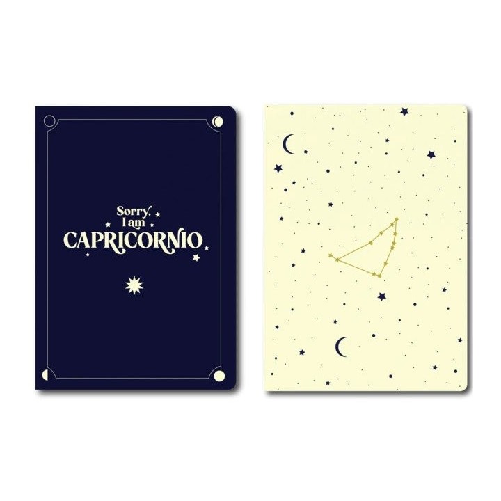 PACK 2 CUADERNOS GRAPADOS A6 HOROSCOPO NEGRO CAPRICORNIO