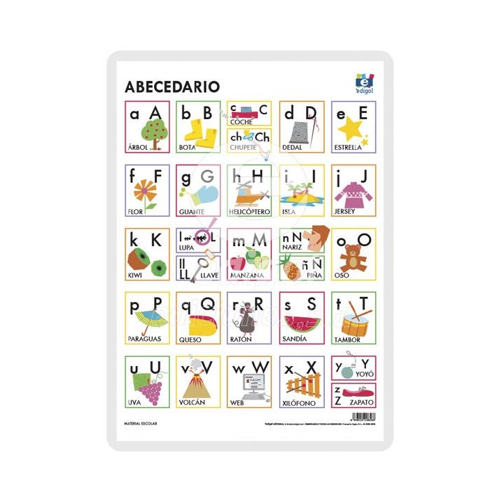 LAMINA A3 INFANTIL ABECEDARIO 2 TIP.PALO SECO (42X29)
