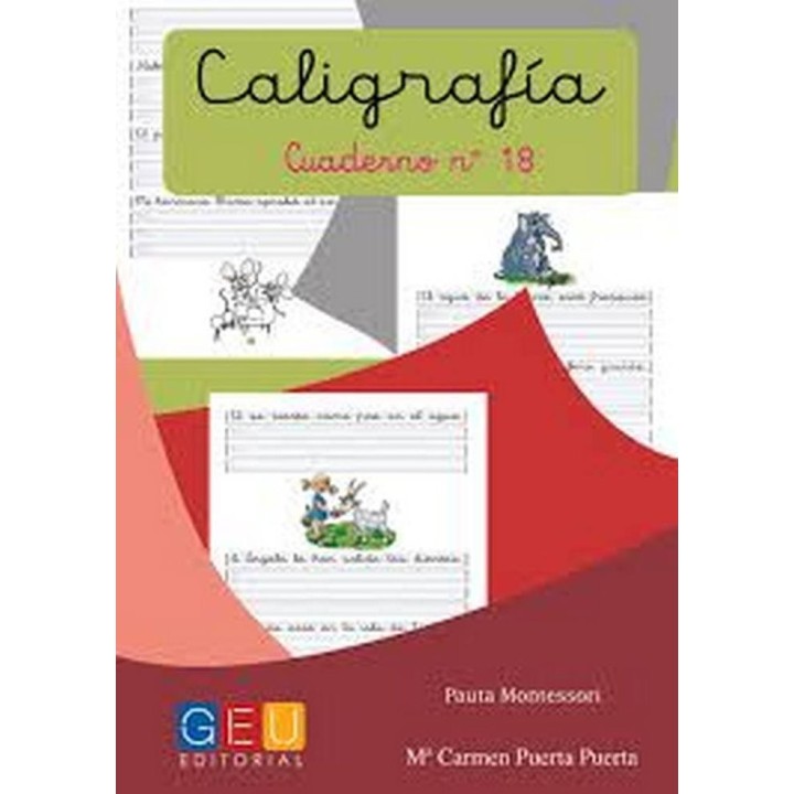 CALIGRAFIA 18 PAUTA MONTESSORI