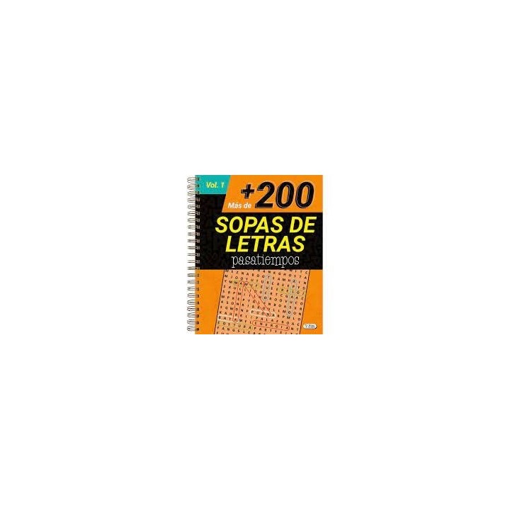 MAS DE 200 SOPAS DE LETRAS PASATIEMPOS VOL 1 NARANJA