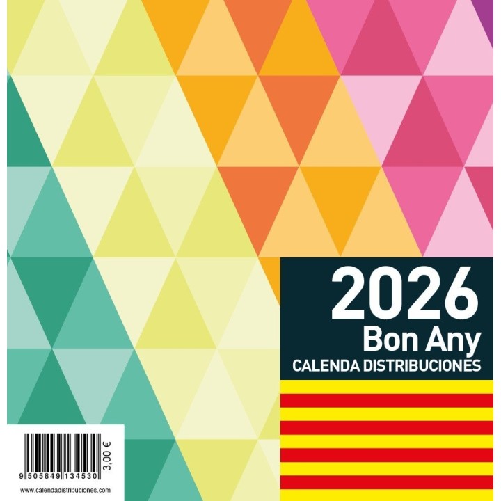 CALENDARIO PIRAMIDE 2026 CATALUÑA DE MESA CON ESPIRAL
