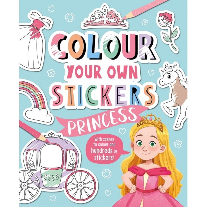 COLOUR YOUR OWN STICKERS PRINCESS