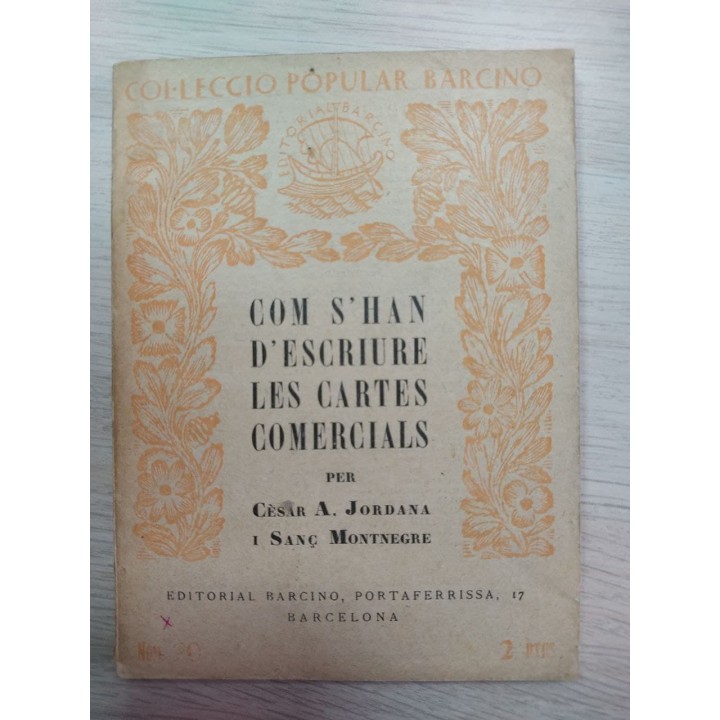 Com S'Han d'escriure les cartes comercials. Col-lecció Popular Barcino nº 20 1ª edició