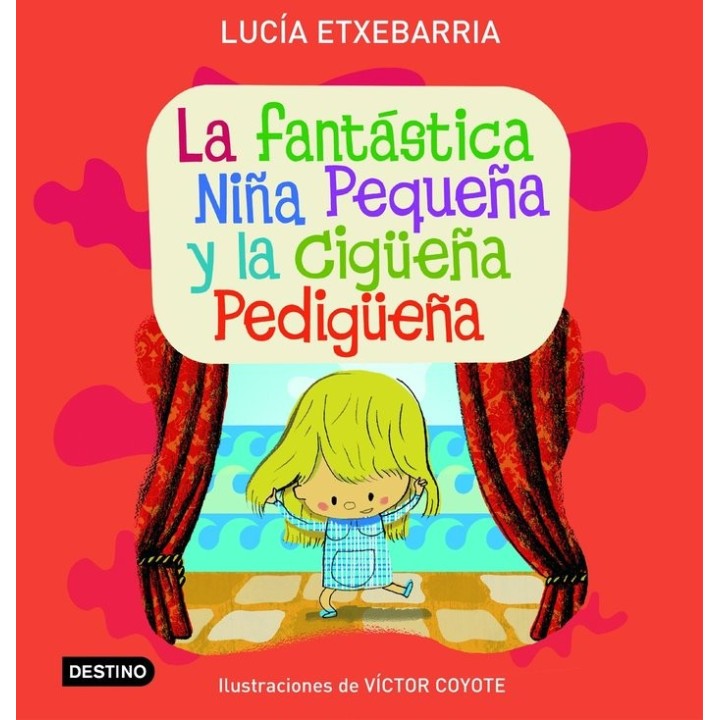 FANTASTICA NIÑA PEQUEÑA Y LA CIGUEÑA PEDIGUEÑA