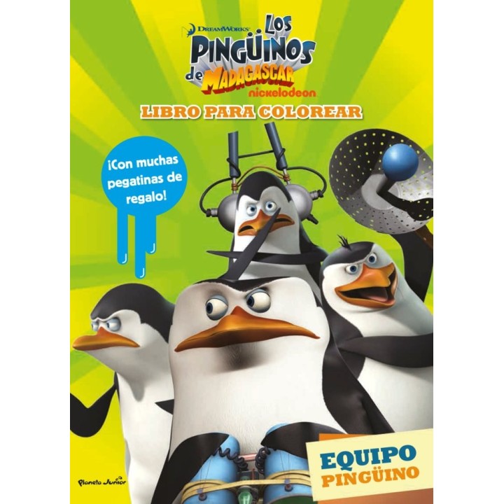 PINGUINOS DE MADAGASCAR LIBRO PARA COLOREAR
