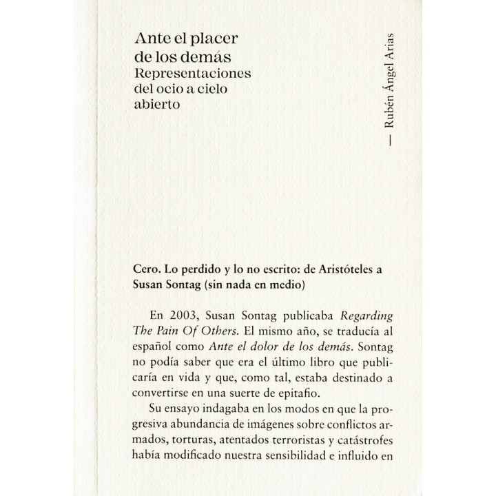 ANTE EL PLACER DE LOS DEMAS