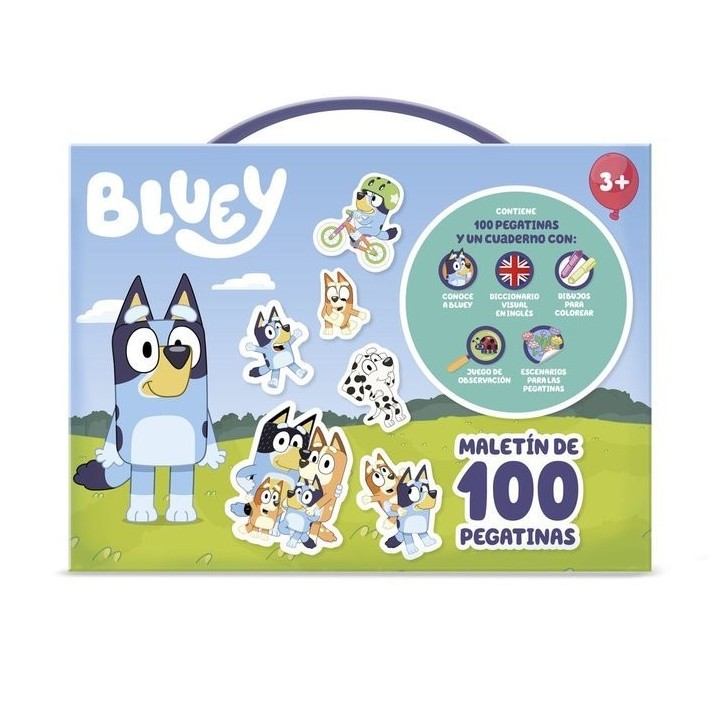 MALETIN DE 100 PEGATINAS BLUEY