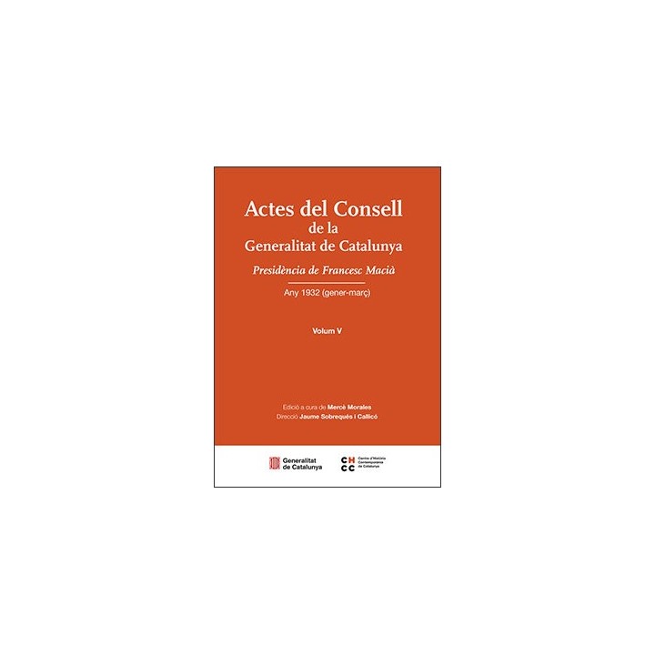 ACTES DEL CONSELL DE LA GENERALITAT DE CATALUNYA VOL V