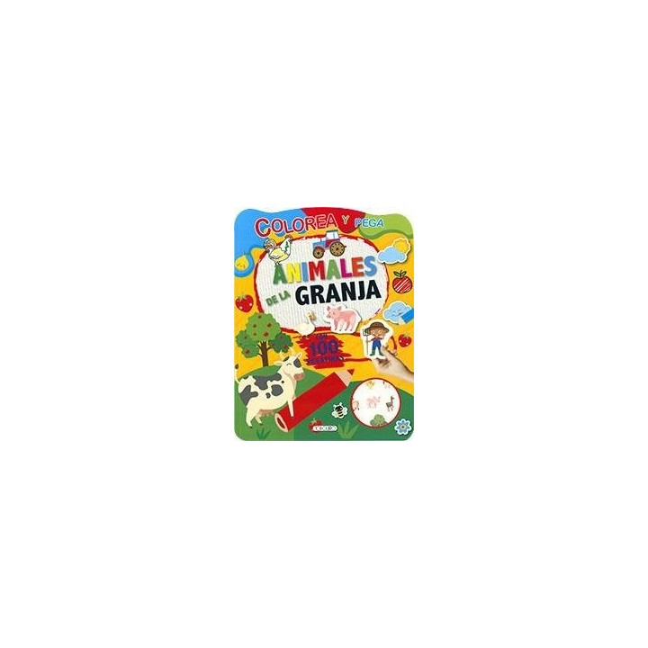 ANIMALES DE LA GRANJA PEGA Y COLOREA