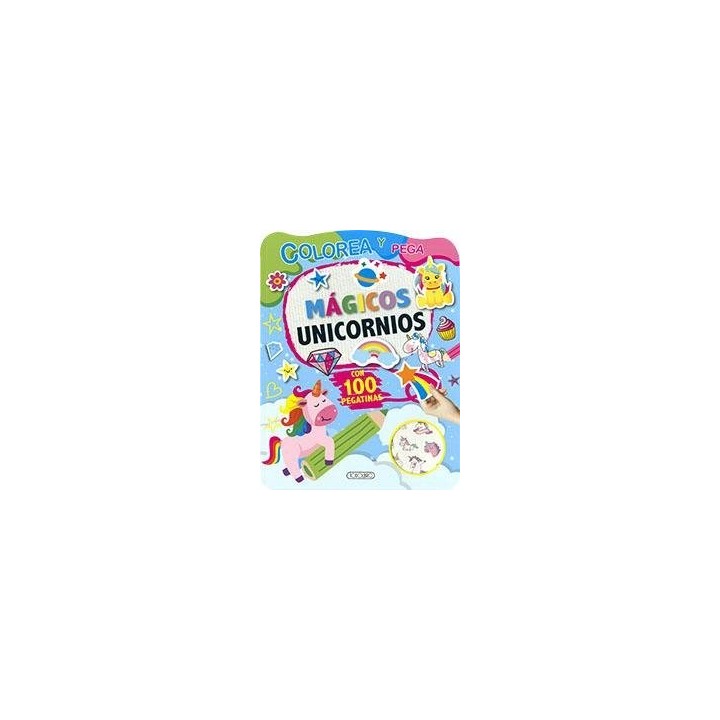MAGICOS UNICORNIOS PEGA Y COLOREA