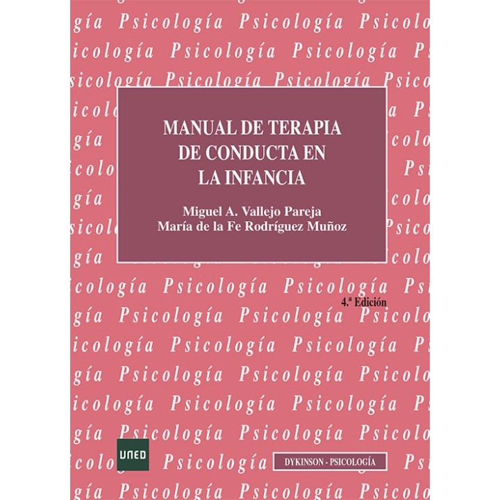 MANUAL DE TERAPIA DE CONDUCTA EN LA INFANCIA