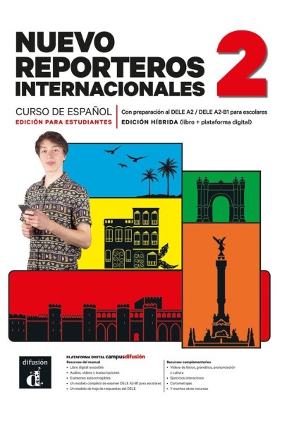 NUEVO REPORTEROS INTERNACIONALES 2 ED HIBRIDA. LIBRO DEL AL