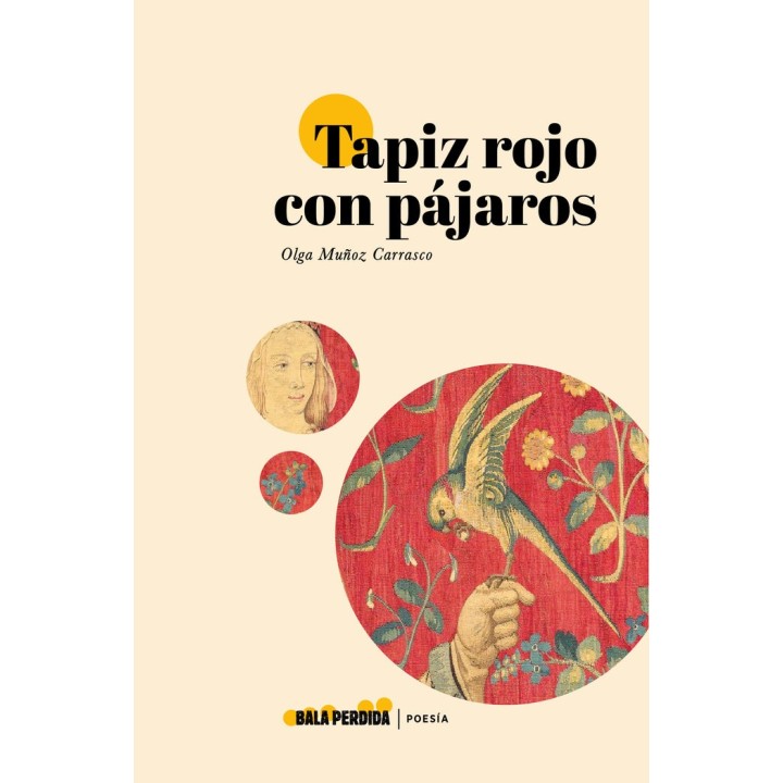 TAPIZ ROJO CON PAJAROS