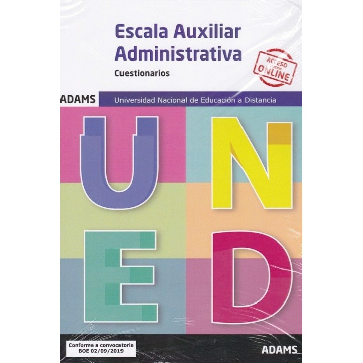 CUESTIONARIOS ESCALA AUXILIAR ADMINISTRATIVA UNIVERSIDAD NAC
