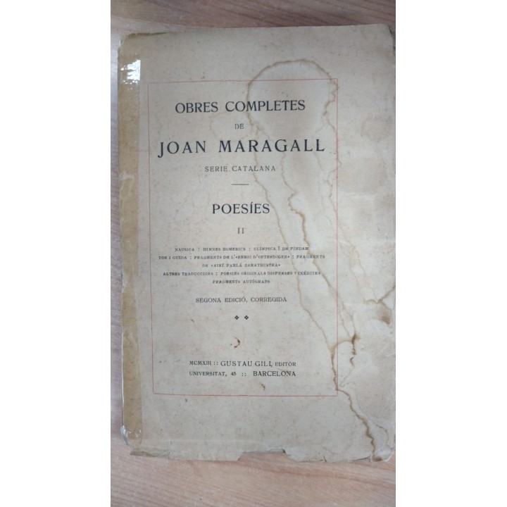 OBRES COMPLETES. Serie catalana. Poesíes II