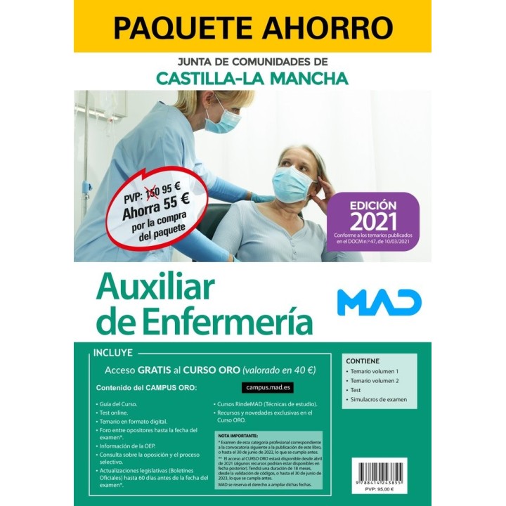 PAQUETE AHORRO AUXILIAR DE ENFERMERIA DE LA JUNTA DE COMUNID