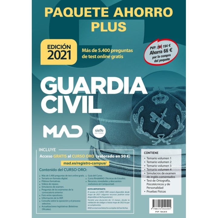 PAQUETE AHORRO PLUS GUARDIA CIVIL
