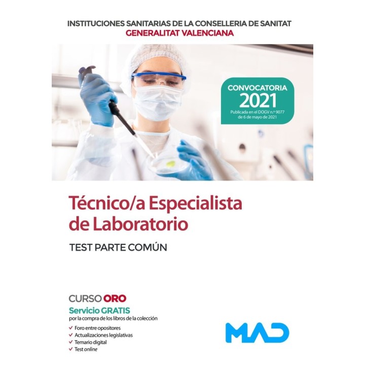 TECNICO/A ESPECIALISTA DE LABORATORIO DE LAS INSTITUCIONES S