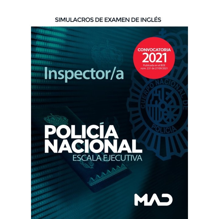 INSPECTOR/A POLICIA NACIONAL SIMULACROS DE EXAMEN DE ING