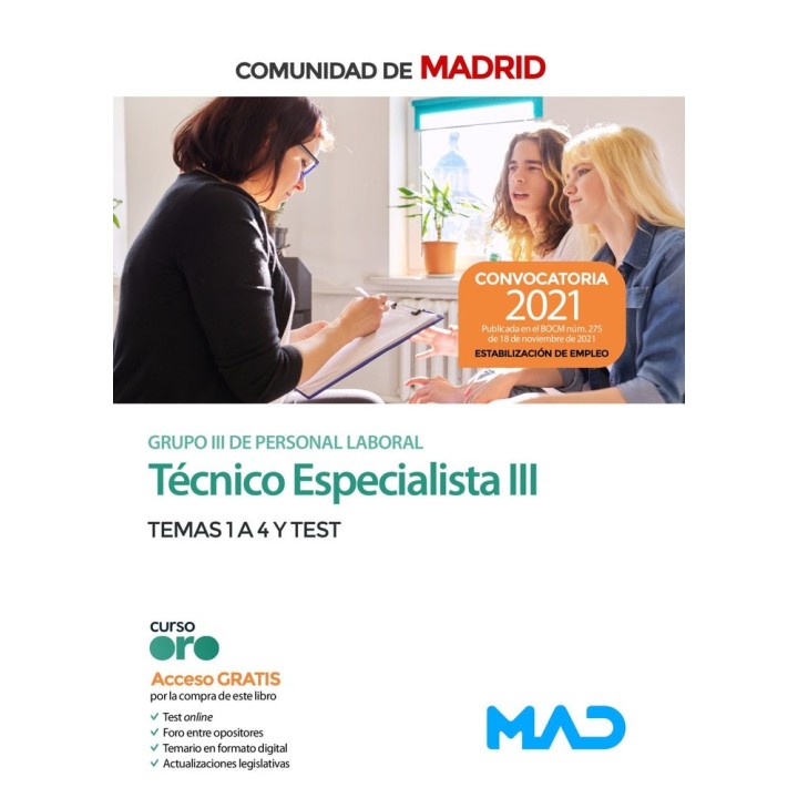 TECNICO ESPECIALISTA III GRUPO III COMUNIDAD DE MADRID