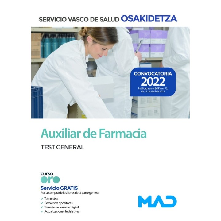 AUXILIAR FARMACIA OSAKIDETZA SERVICIO VASCO DE SALUD.