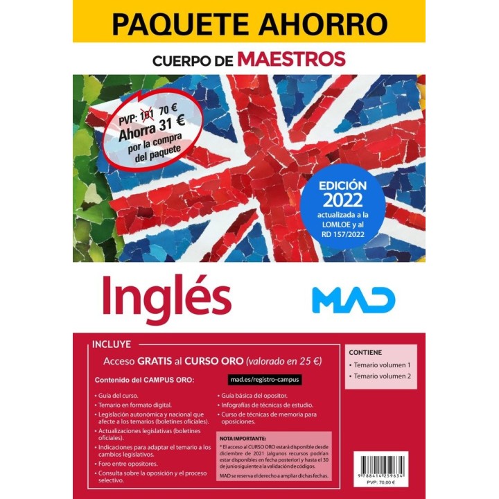 PAQUETE AHORRO INGLES CUERPO MAESTROS AHORRA 31?
