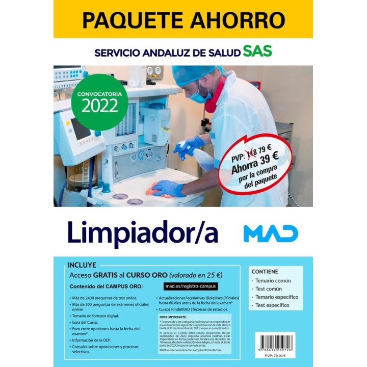 PAQUETE AHORRO LIMPIADOR/A SERVICIO ANDALUZ DE SALUD (SA