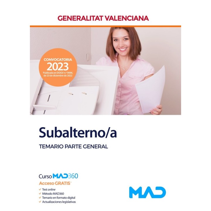 SUBALTERNO/A GENERALITAT VALENCIANA TEMARIO PARTE GENERAL