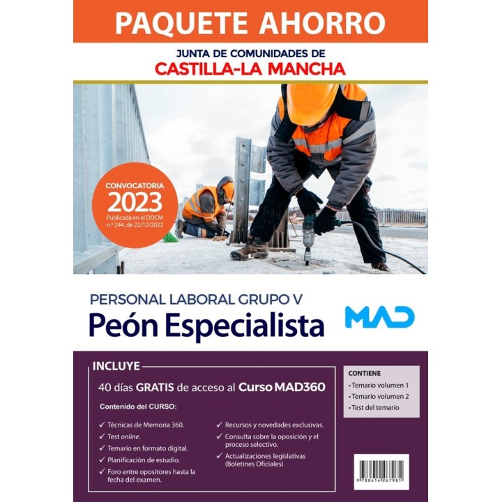 PAQUETE AHORRO PEON ESPECIALISTA GRUPO V PERSONAL LABORAL