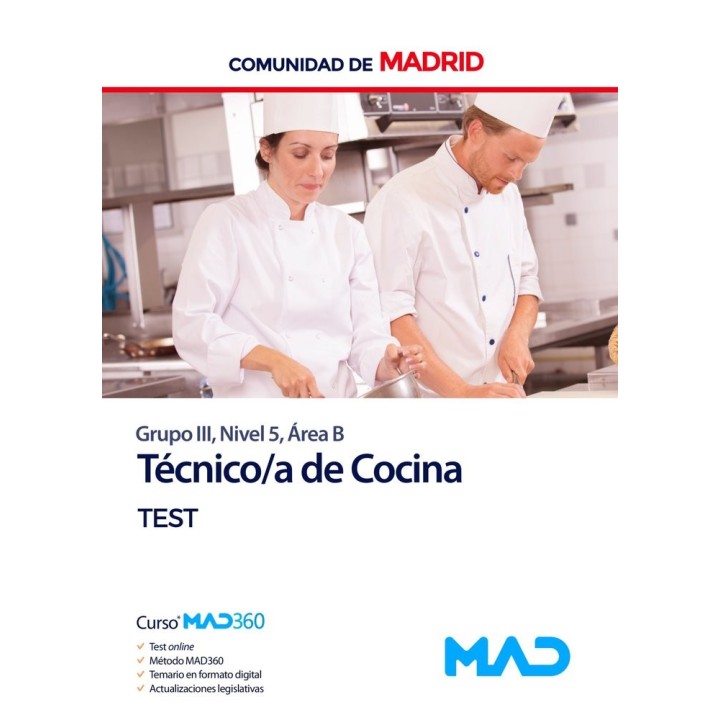 TECNICO/A COCINA GRUPO III NIVEL 5 AREA B COMUNIDAD MADRID