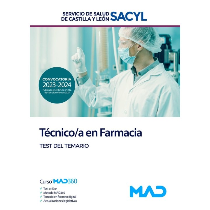 TECNICO/A FARMACIA TEST TEMARIO CASTILLA Y LEON