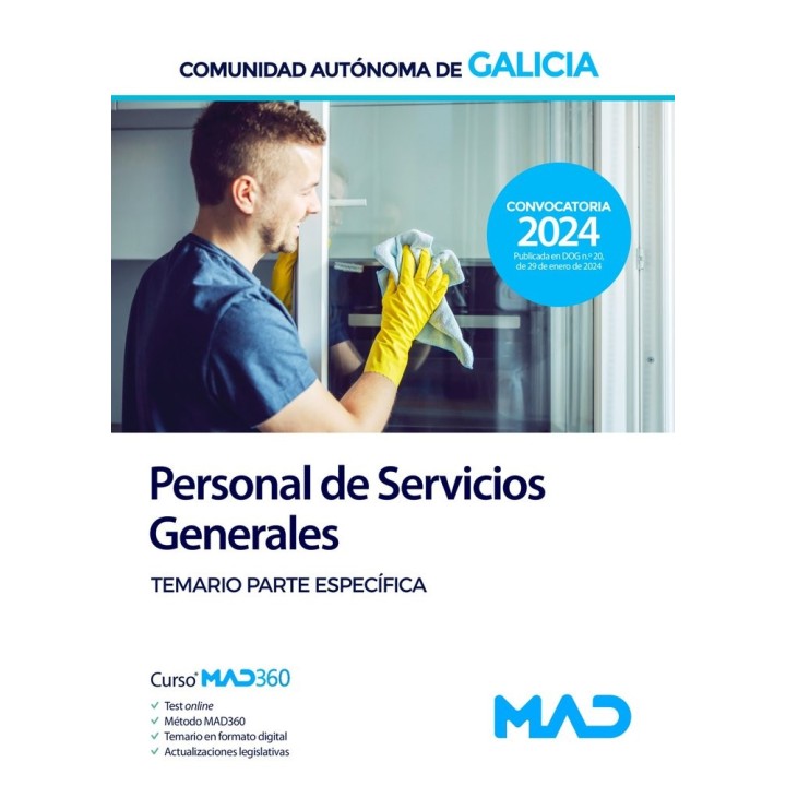 ESCALA PERSONAL SERVICIO GENERAL TEMARIO ESPECIFICO GALICIA