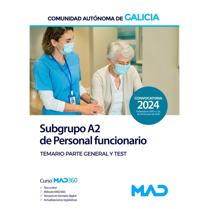 SUBGRUPO A2 PERSONAL FUNCIONARIO TEMARIO PARTE GENERAL GALI