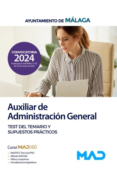 AUXILIAR ADMINISTRACION GENERAL TEST TEMARIO AYUNTO MALAGA