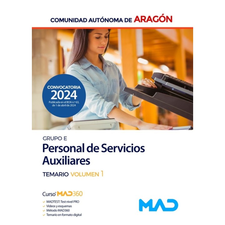 PERONAL SERVICIO AUXILIAR TEMARIO ESPECIFICO VOL 1 ARAGON