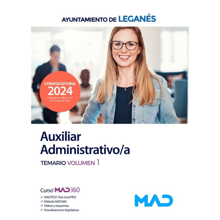AUXILIAR ADMINISTRATIVO/A TEMARIO 1 AYUNTAMIENTO LEGANES