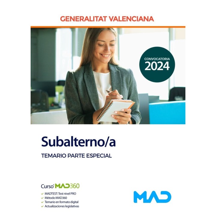 TEMARIO PARTE ESPECIAL SUBALTERNO/A GENERALITAT VALENCIANA