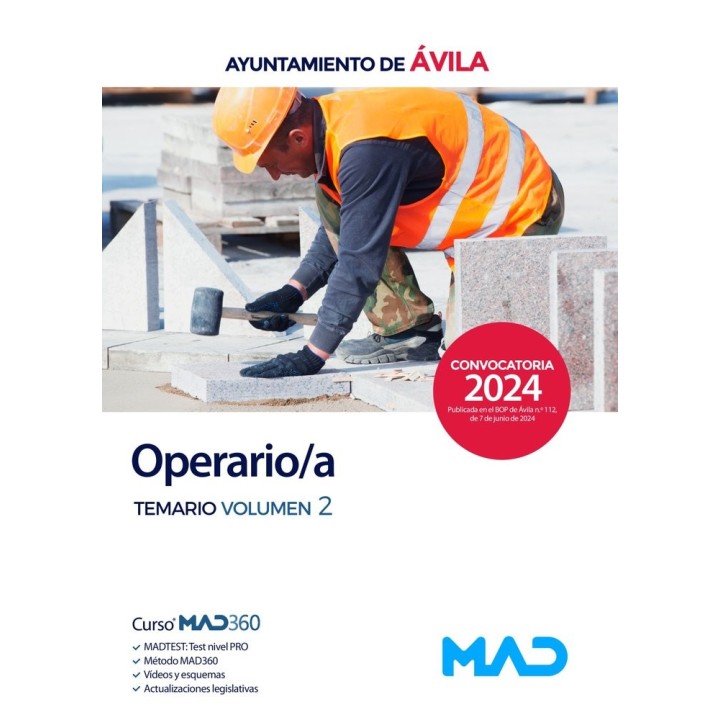 OPERARIO/A TEMARIO VOLUMEN 2 AYUNTAMIENTO AVILA