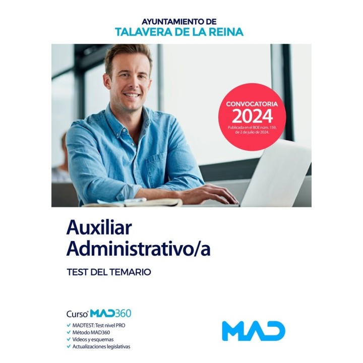 AUXILIAR ADMINISTRATIVO/A TEST TEMARIO AYUNTAMIENTO TALAVER